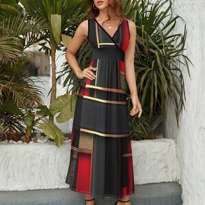 V-neck Sleeveless Dress